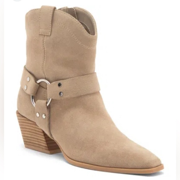 OPEN EDIT Enzo Western Boot In Beige Taupe - Picture 1 of 14